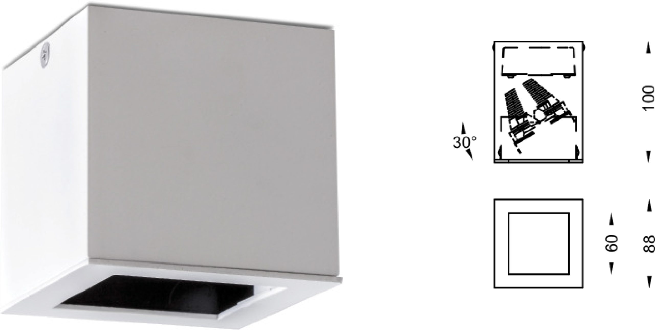 CEILING MOUNT VERSA LED 12W 3000K 25 D WHITE IP 20 ReizIndia